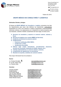 Continuidad Servicios Grupo Mexico feb 2016