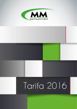 Descargar la nueva tarifa 2016 en pdf