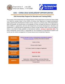 Announcement OAS-China 2016 - Organization of American States
