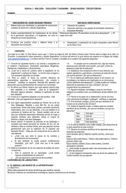 GU&Iacute;A No. 3 -BIOLOG&Iacute;A- - EVOLUCI&Oacute;N Y TAXONOM&Iacute;A