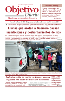 Lluvias que azotan a Guerrero causan