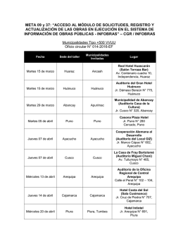 META 09 y 37: &ldquo;ACCESO AL M&Oacute;DULO DE SOLICITUDES