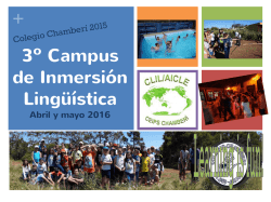 3&ordm; Campus de Inmersi&oacute;n Ling&uuml;&iacute;stica