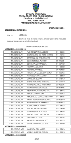 Ascensos, Febrero 2016