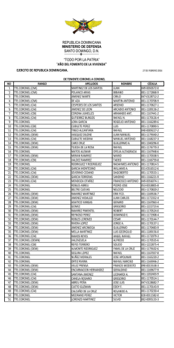 lista ascensos ejercito de republica dominicana