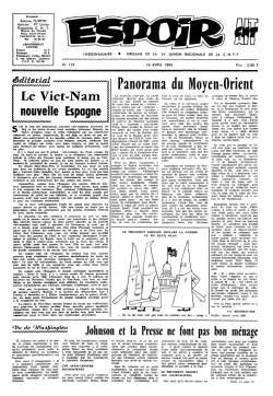 Espoir : Organe de la VI&ordf; Union r&eacute;gionale de la CNFT. Num. 172, 18