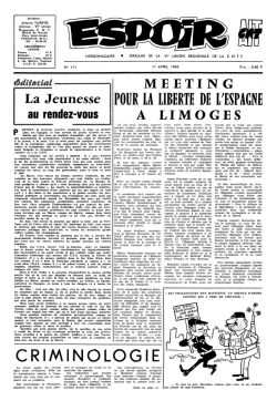 Organe de la VI&ordf; Union r&eacute;gionale de la CNFT. Num. 171, 11 avril 1965