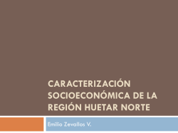 Caracterizaci&oacute;n Socioecon&oacute;mica de la Huetar Norte