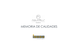 memoria de calidades