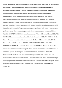 manual de instalacion alarmas k9 advantix