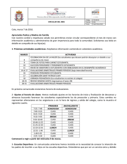 Circular Mes Marzo 2016 - Colegio Campestre Mayor de Inglaterra