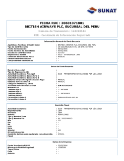 ficha ruc de british airways