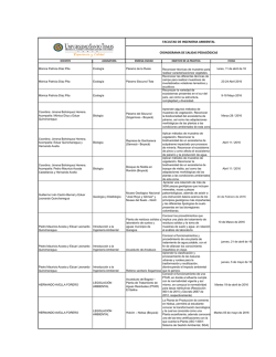 Cronograma Salidas Pedag&oacute;gicas
