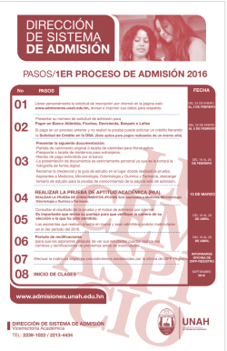 Dise&ntilde;o PAA 2016 - Admisiones UNAH
