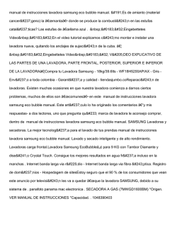 manual de instrucciones lavadora samsung eco bubble manual