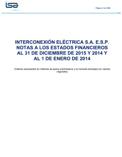 Estados Financieros y notas a los Estados Financieros de ISA