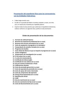 Instructivo para la integraci&oacute;n del expediente