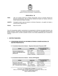 Circular N&deg; 8 de 2016 GNFA - Gerencia Nacional Financiera y
