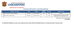 Resultados de la Evaluacion Curricular