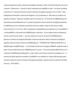manual de ejercicios sobre el teorema de pitagoras ejemplos