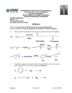Tarea No. 6 QOI (1S 2016) - Departamento de Qu&iacute;mica Org&aacute;nica