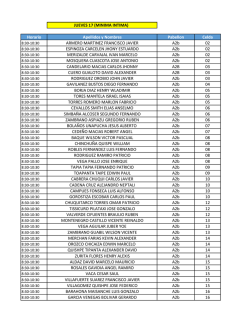 JUEVES 17 (MINIMA INTIMA) Horario Apellidos y Nombres