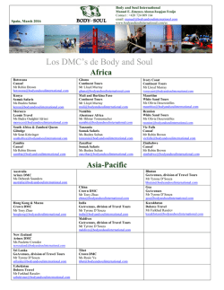 DMC list Body and Soul Spain - Body and Soul International BV