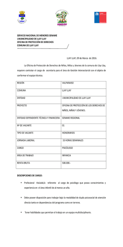 servicio nacional de menores sename i.municipalidad de llay llay