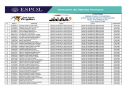 CRONOGRAMA PRUEBAS T&Eacute;CNICAS Y
