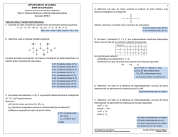 Enlaces Qu&iacute;micos y Fuerzas Intermoleculares Semestre 2016