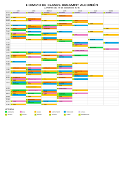 Horario de clases en Gimnasio en Alcorc&oacute;n