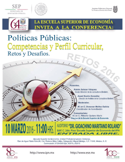 CARTEL Pol&iacute;ticas P&uacute;blicas - Escuela Superior de Econom&iacute;a