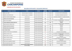 Resultados de Evaluacion Curricular
