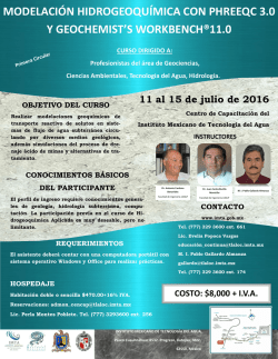 Cartel - Instituto Mexicano de Tecnolog&iacute;a del Agua