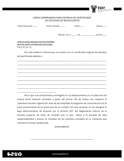 carta compromiso para entrega de certificado de estudios de