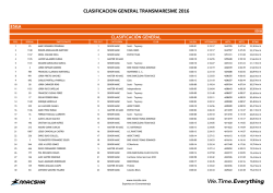CLASIFICACION GENERAL TRANSMARESME 2016
