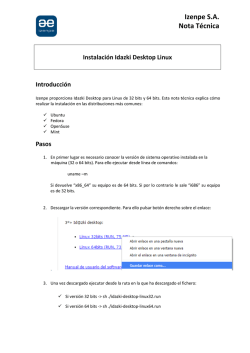 Izenpe SA Nota T&eacute;cnica Instalaci&oacute;n Idazki Desktop Linux Introducci&oacute;n
