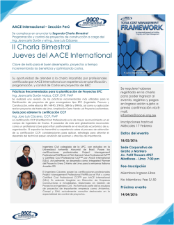 AACE Internacional II Jueves AACE