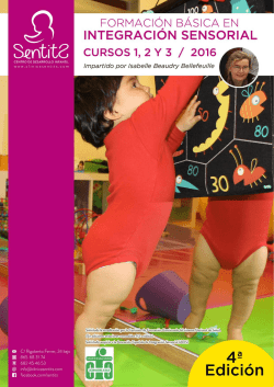 Formaci&oacute;n b&aacute;sica en Integraci&oacute;n Sensorial 2016.