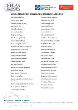 listado definitivo de seleccionados becas europa edici&oacute;n xi