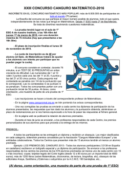 xxi concurso canguro matem&aacute;tico-2014
