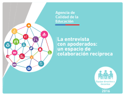 La entrevista con apoderados - Agencia de Calidad de la Educaci&oacute;n