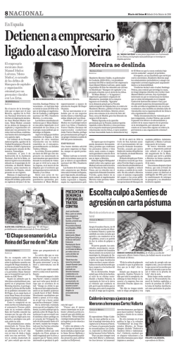 Escolta culp&oacute; a Sent&iacute;es de agresi&oacute;n en carta