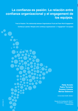La confianza es pasi&oacute;n: La relaci&oacute;n entre confianza organizacional