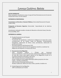 Lorenza Guti&eacute;rrez Batista - Ministerio P&uacute;blico de Panam&aacute;