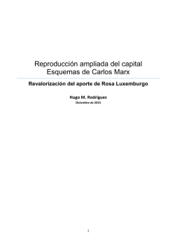 Reproducci&oacute;n ampliada del capital Esquemas de Carlos Marx