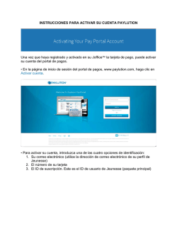 INSTRUCCIONES PARA ACTIVAR SU CUENTA PAYLUTION Una