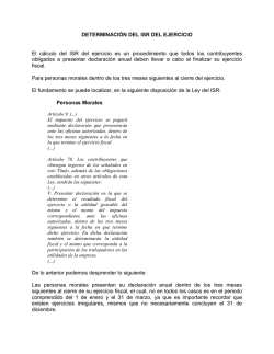 Determinaci&oacute;n ISR