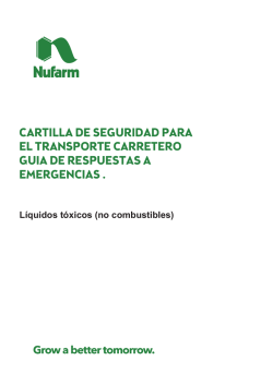 Cartilla de Transporte - Sustancias T&oacute;xicas (No