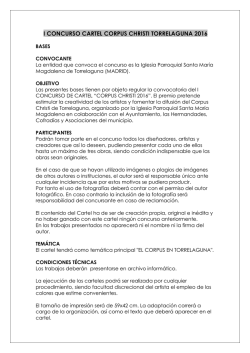 I Concurso Cartel Corpus Christi 2016